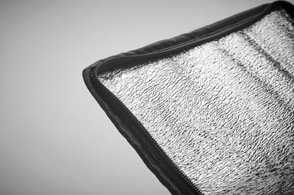 Kühltasche aus RPET-Filz mit Fronttasche. 1mm RPET-Filz- und isolierende 3 mm Aluminiumfolie.