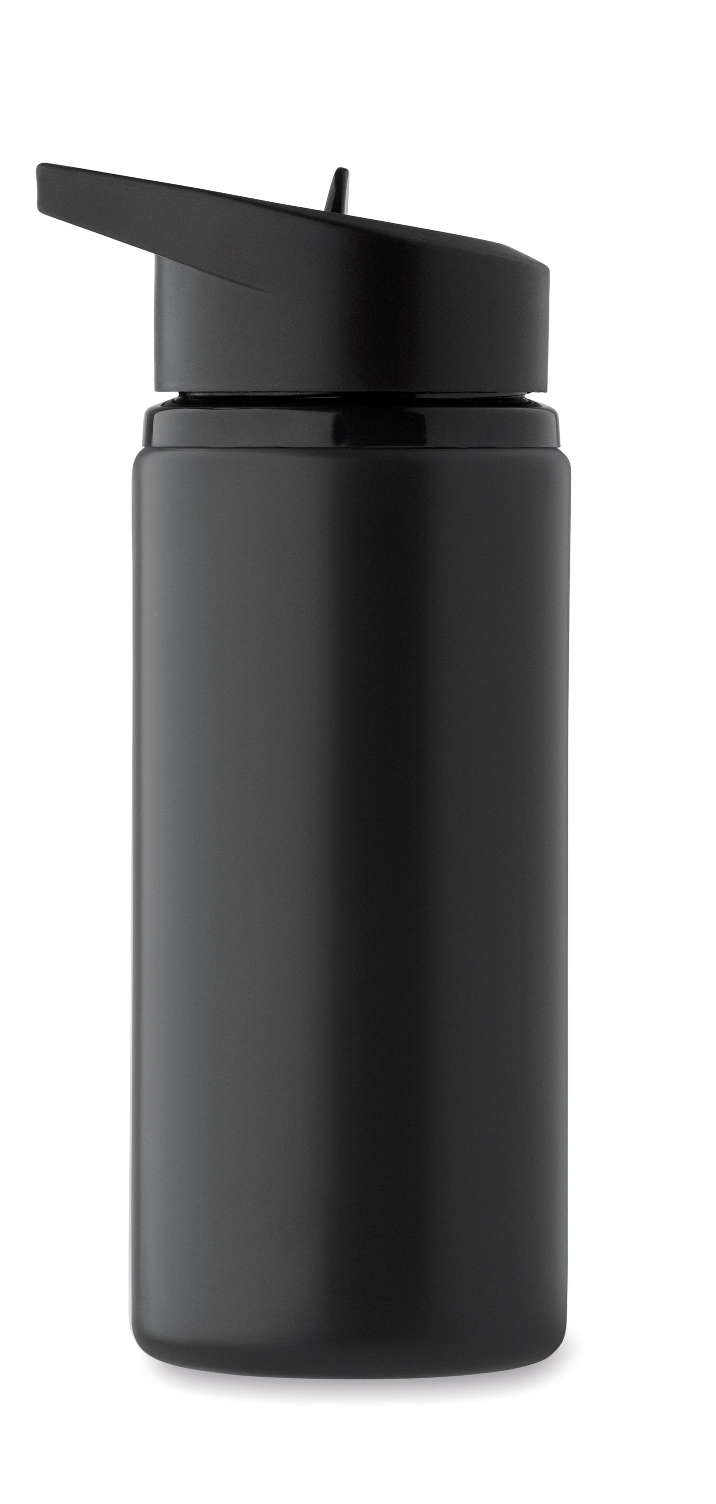 Einwandige Flasche aus recyceltem Edelstahl (90% recycelter Edelstahl und 10% Edelstahl). Klappbares