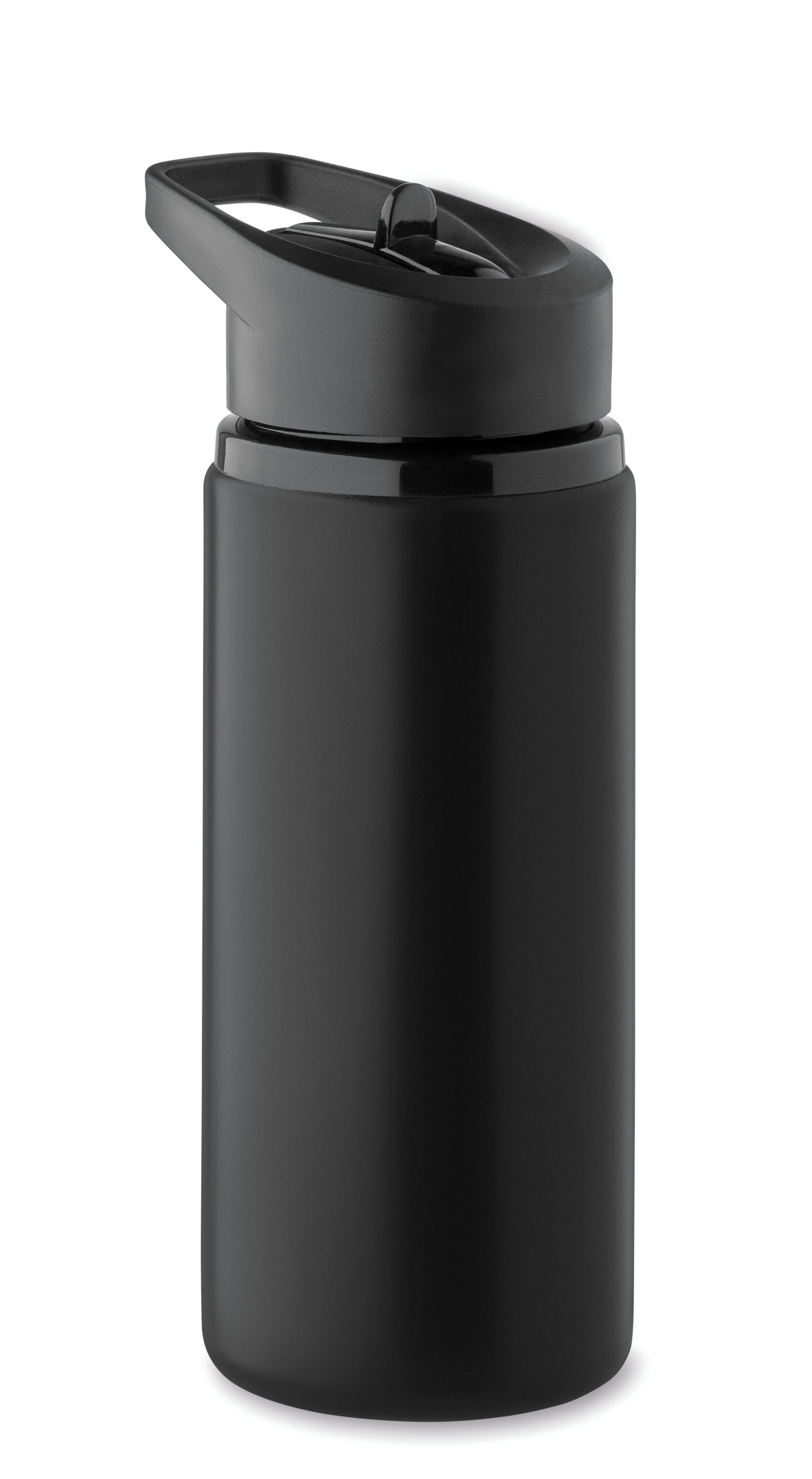 Einwandige Flasche aus recyceltem Edelstahl (90% recycelter Edelstahl und 10% Edelstahl). Klappbares