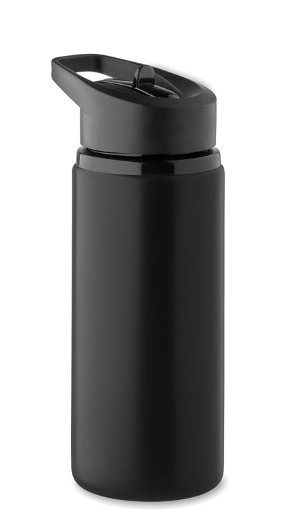 Einwandige Flasche aus recyceltem Edelstahl (90% recycelter Edelstahl und 10% Edelstahl). Klappbares