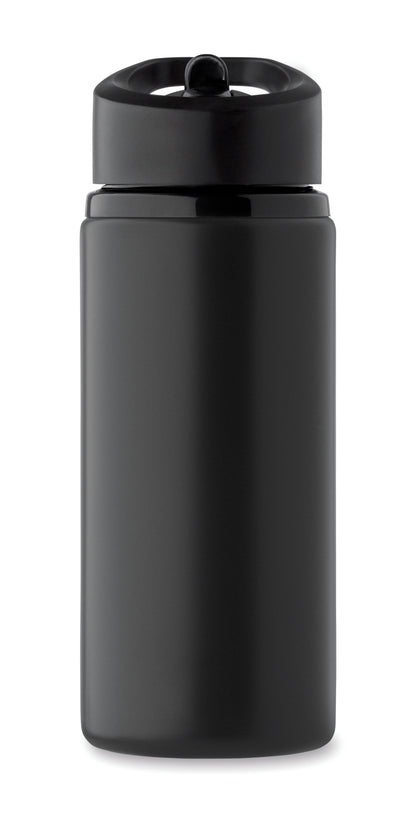 Einwandige Flasche aus recyceltem Edelstahl (90% recycelter Edelstahl und 10% Edelstahl). Klappbares