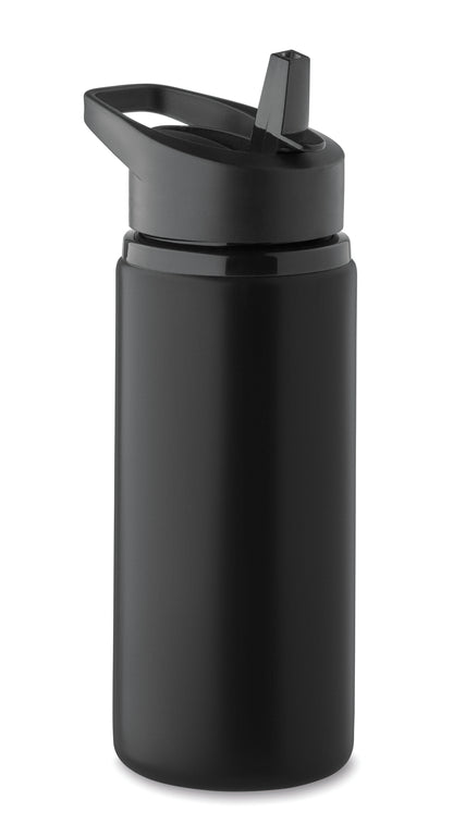 Einwandige Flasche aus recyceltem Edelstahl (90% recycelter Edelstahl und 10% Edelstahl). Klappbares