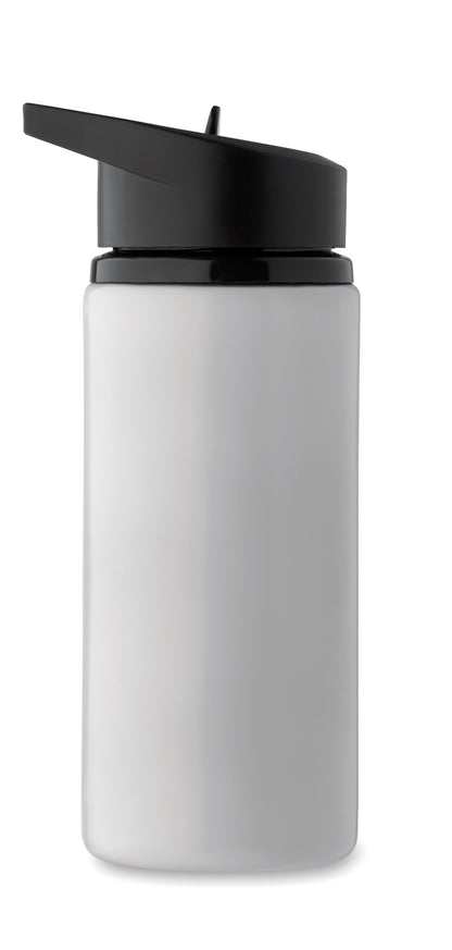 Einwandige Flasche aus recyceltem Edelstahl (90% recycelter Edelstahl und 10% Edelstahl). Klappbares