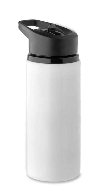 Einwandige Flasche aus recyceltem Edelstahl (90% recycelter Edelstahl und 10% Edelstahl). Klappbares