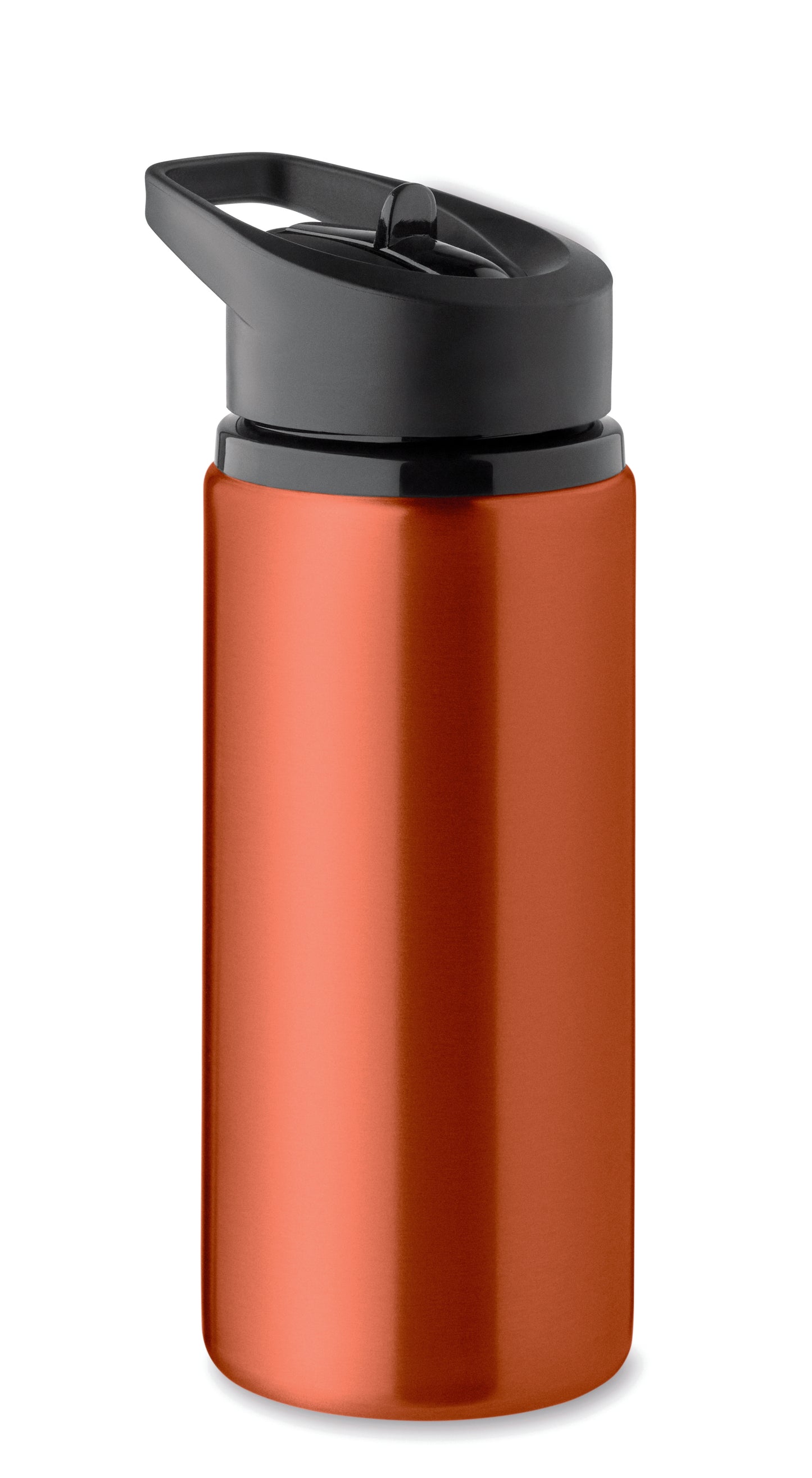 Einwandige Flasche aus recyceltem Edelstahl (90% recycelter Edelstahl und 10% Edelstahl). Klappbares