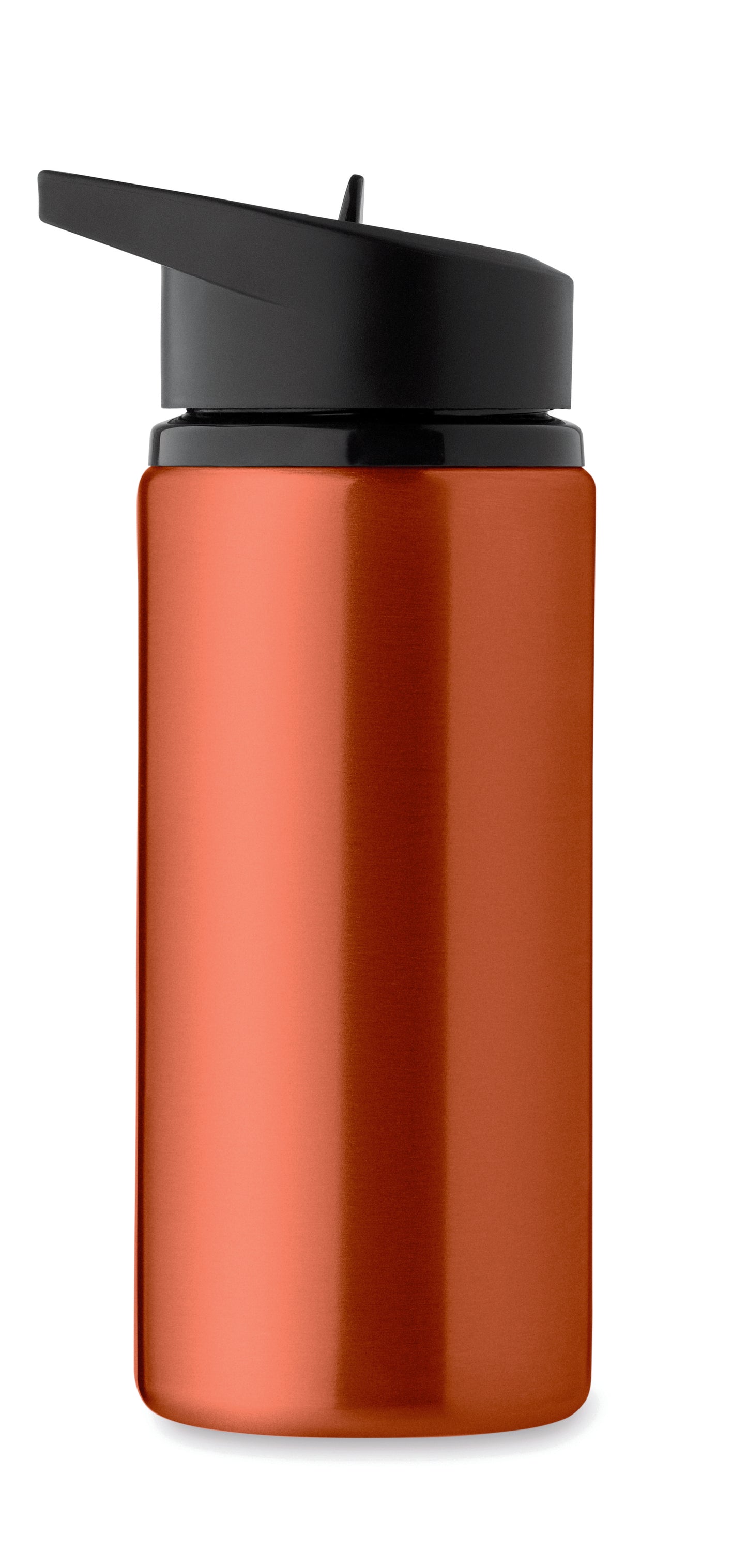 Einwandige Flasche aus recyceltem Edelstahl (90% recycelter Edelstahl und 10% Edelstahl). Klappbares