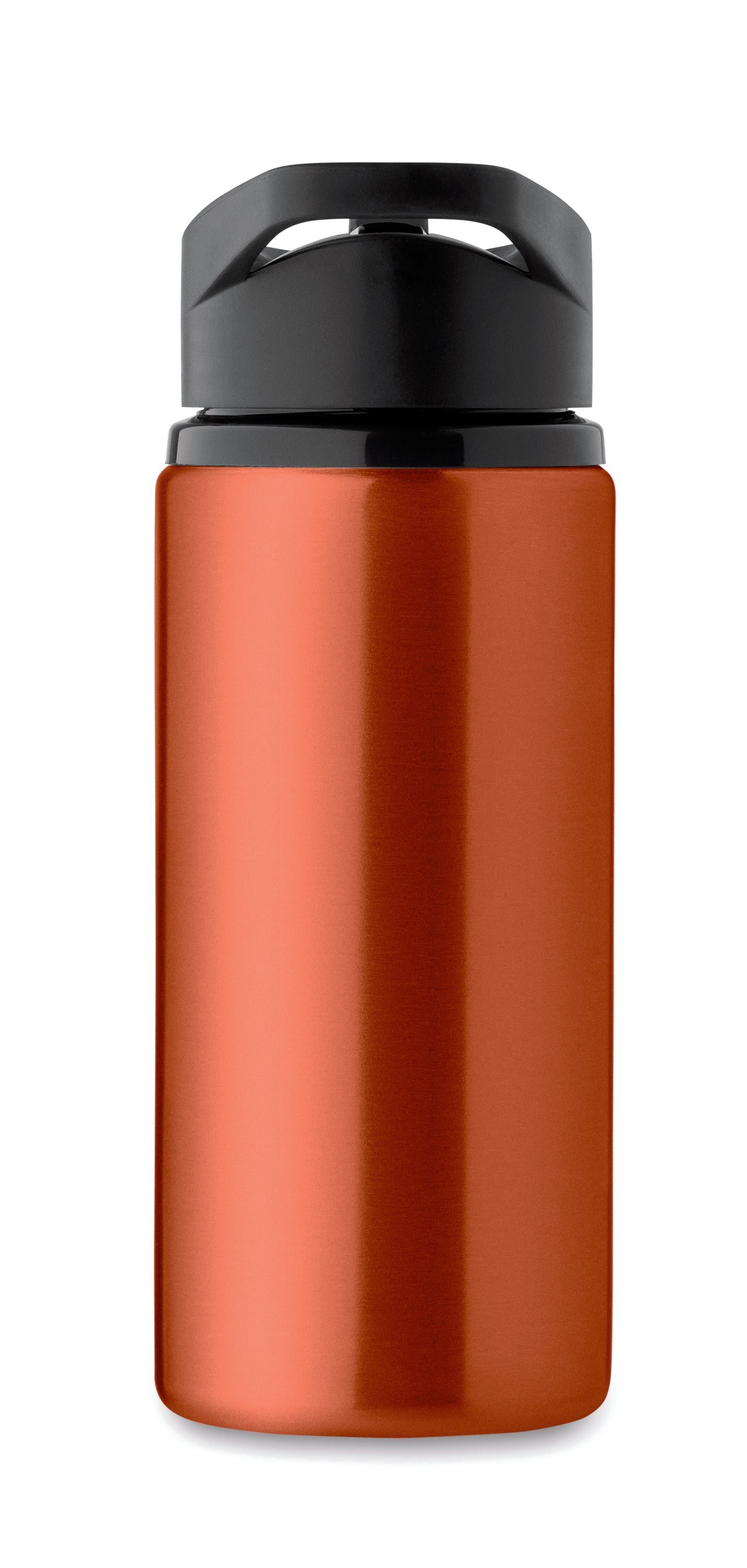 Einwandige Flasche aus recyceltem Edelstahl (90% recycelter Edelstahl und 10% Edelstahl). Klappbares