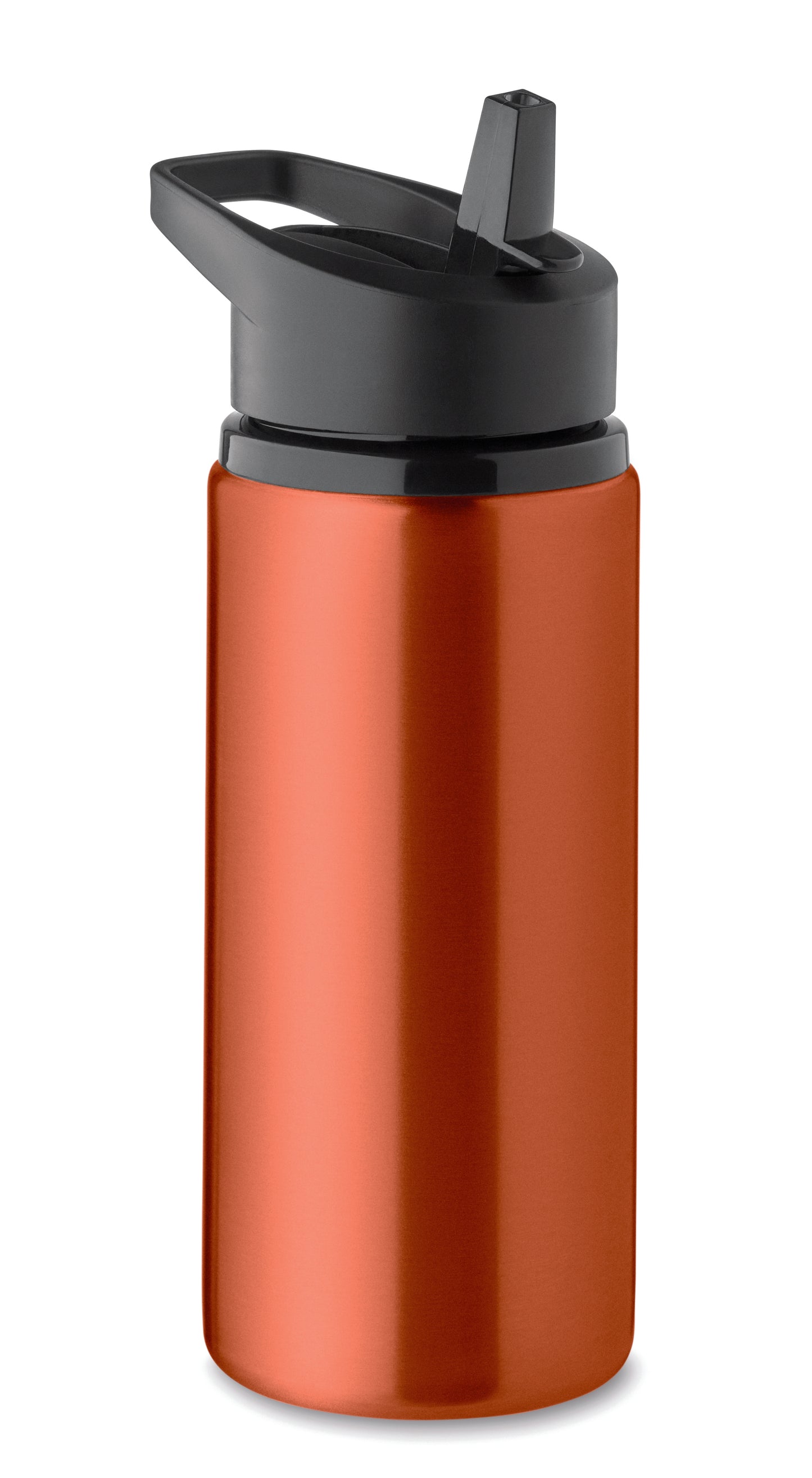 Einwandige Flasche aus recyceltem Edelstahl (90% recycelter Edelstahl und 10% Edelstahl). Klappbares