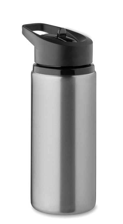 Einwandige Flasche aus recyceltem Edelstahl (90% recycelter Edelstahl und 10% Edelstahl). Klappbares