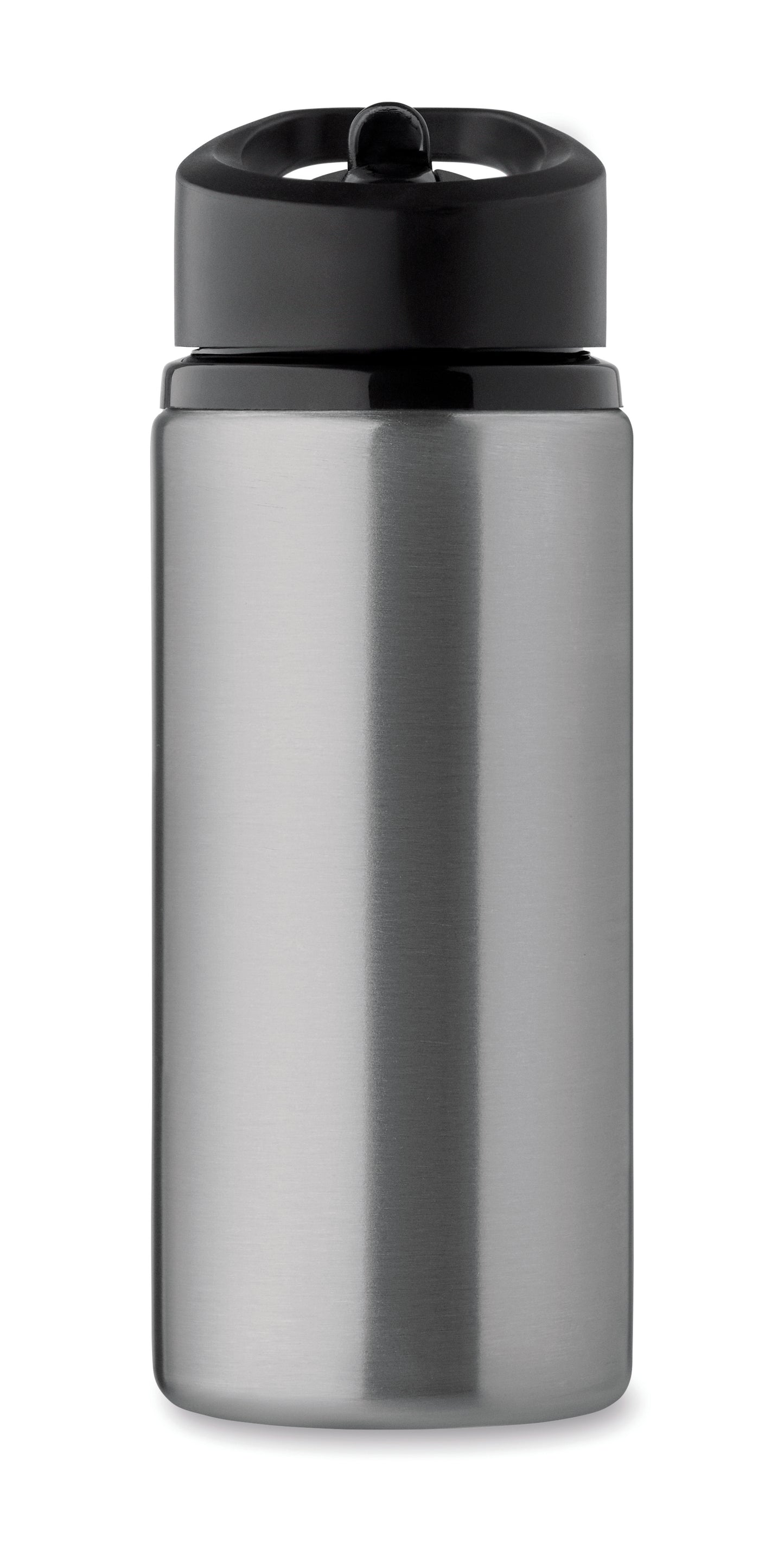 Einwandige Flasche aus recyceltem Edelstahl (90% recycelter Edelstahl und 10% Edelstahl). Klappbares