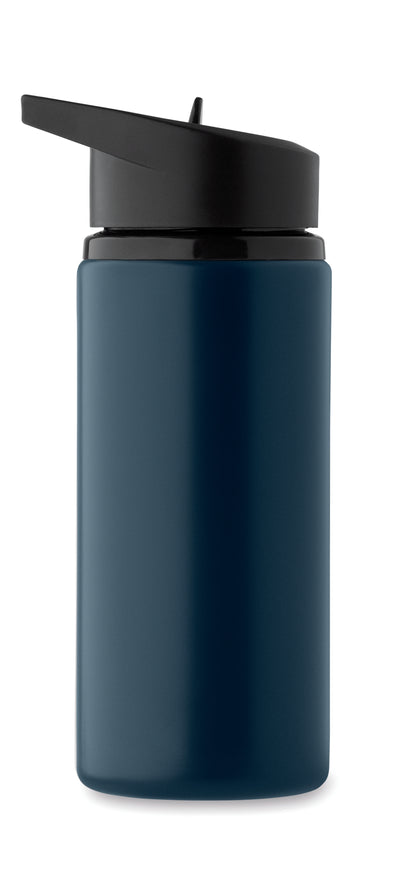 Einwandige Flasche aus recyceltem Edelstahl (90% recycelter Edelstahl und 10% Edelstahl). Klappbares