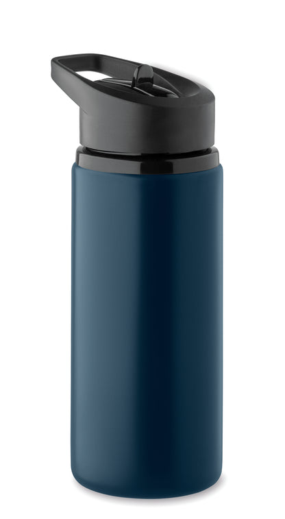 Einwandige Flasche aus recyceltem Edelstahl (90% recycelter Edelstahl und 10% Edelstahl). Klappbares