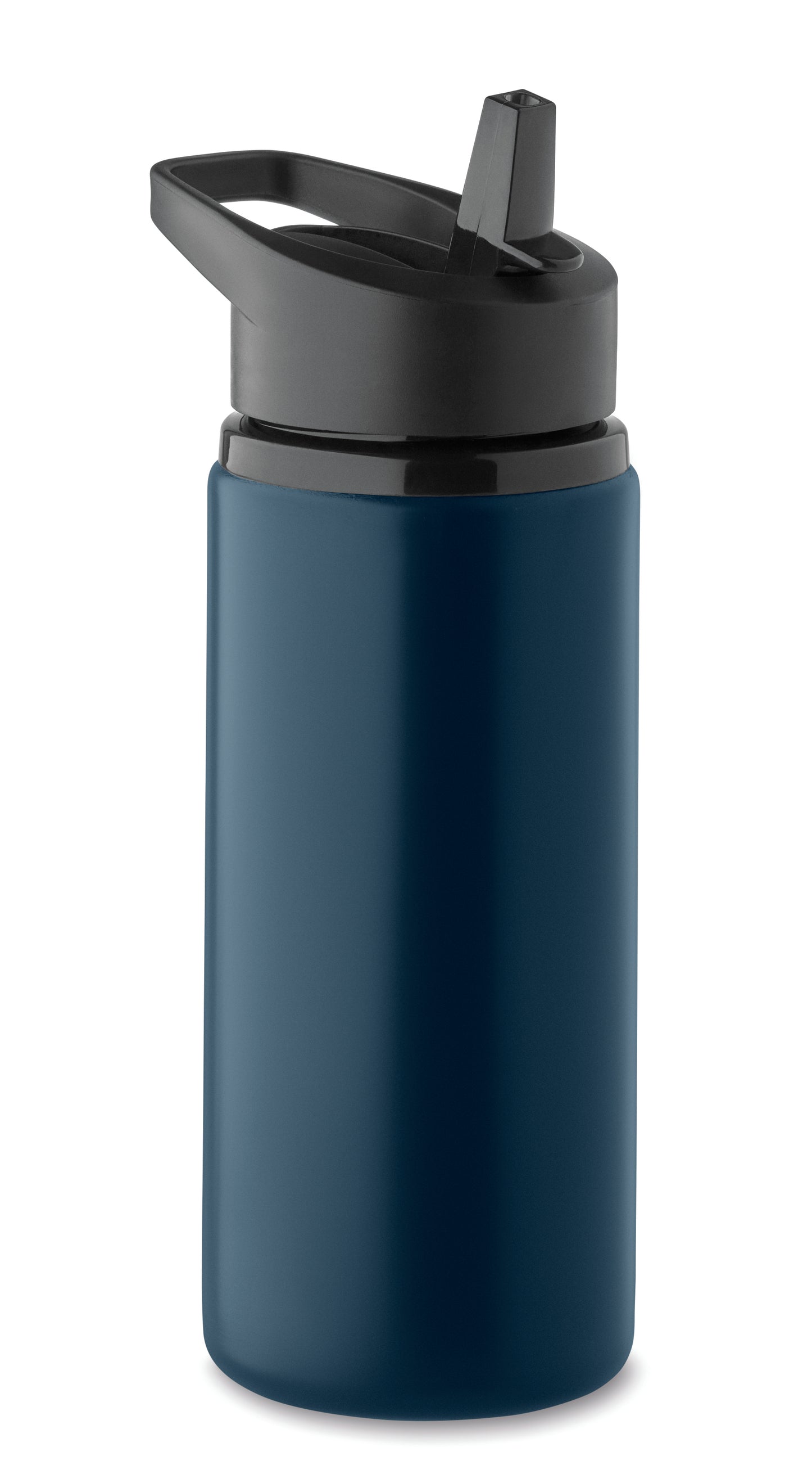 Einwandige Flasche aus recyceltem Edelstahl (90% recycelter Edelstahl und 10% Edelstahl). Klappbares