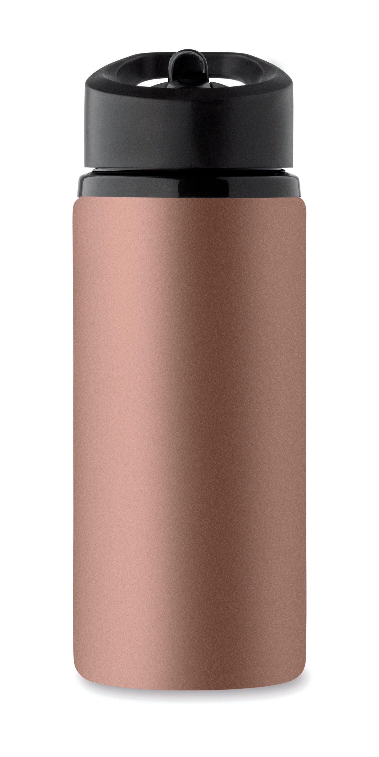 Einwandige Flasche aus recyceltem Edelstahl (90% recycelter Edelstahl und 10% Edelstahl). Klappbares