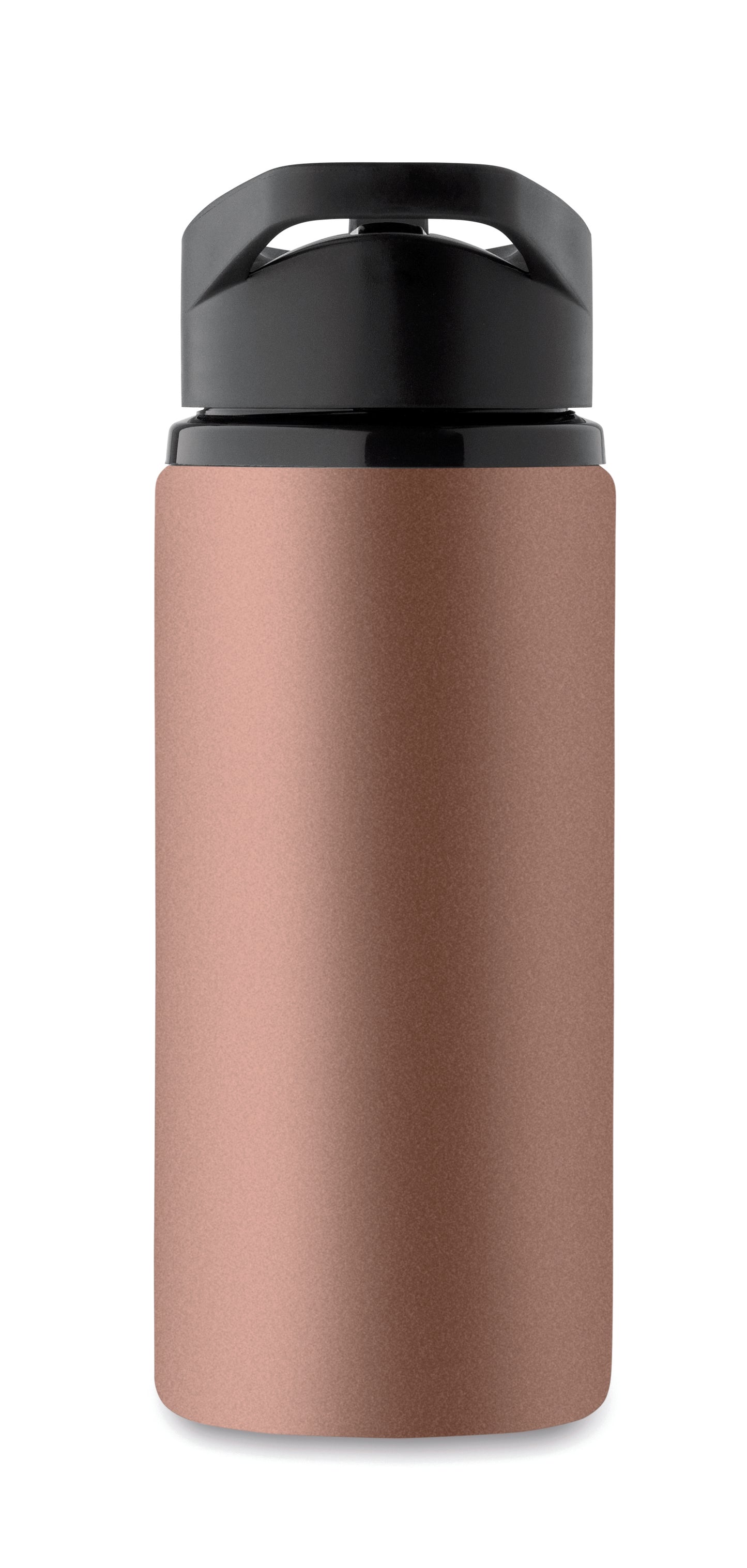 Einwandige Flasche aus recyceltem Edelstahl (90% recycelter Edelstahl und 10% Edelstahl). Klappbares