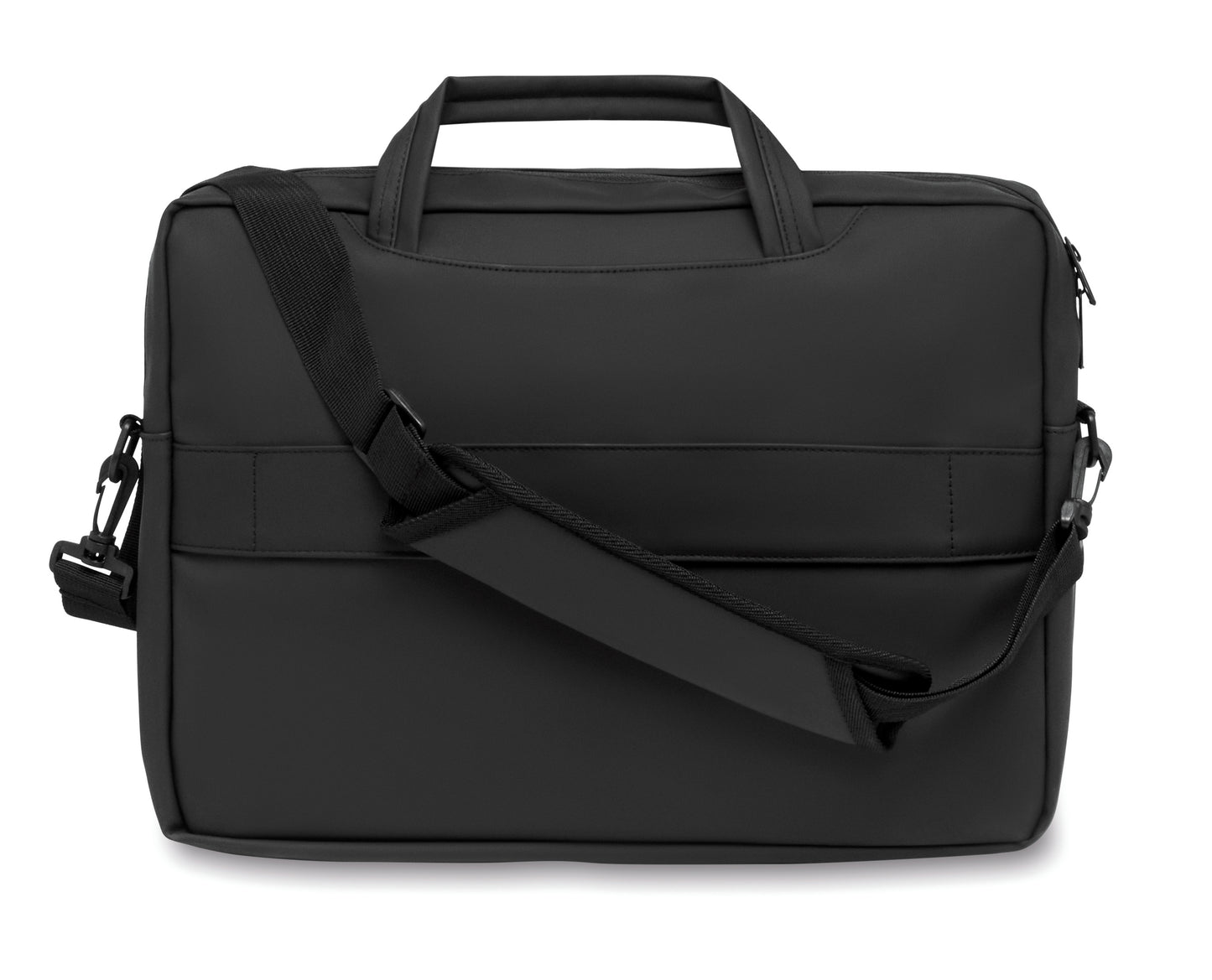 15'' Laptop Tasche aus weichem PU. Inkl. gepolstertes Laptop-Fach Fronttasche mit Reißverschluss