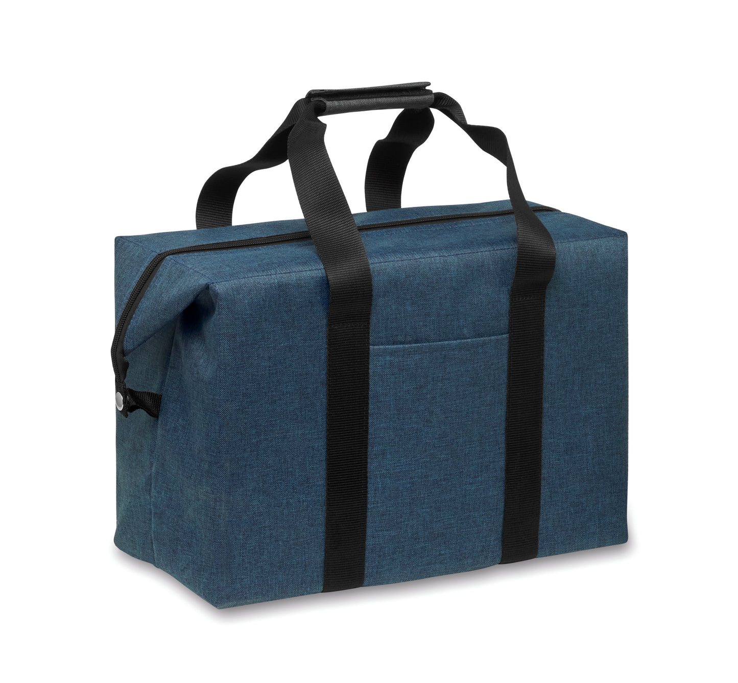 Kühltasche aus RPET 300D kationischem Polyester. Isoliermaterial: 3mm Schaumstoff laminiert mit Aluminiumfolie.