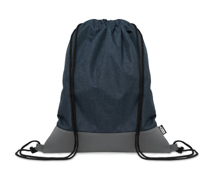 Beutel mit Kordelzug aus 2tone 300D RPET Polyester mit Besatz aus weichem