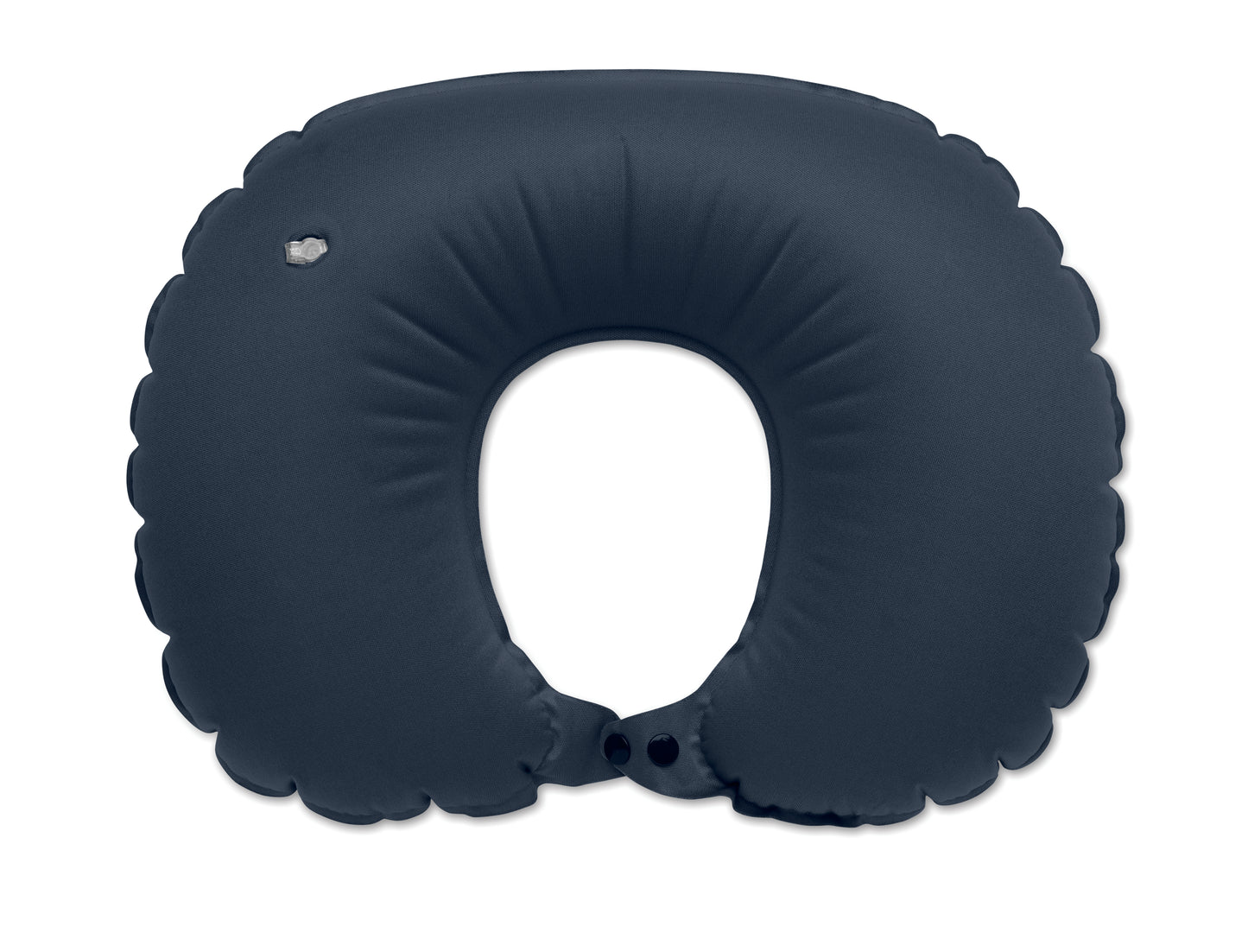 Schnell aufblasbares Reisekissen (50% PET und 50% TPU). Integrierte Pumpe und Luft-Ablass-Funktion.