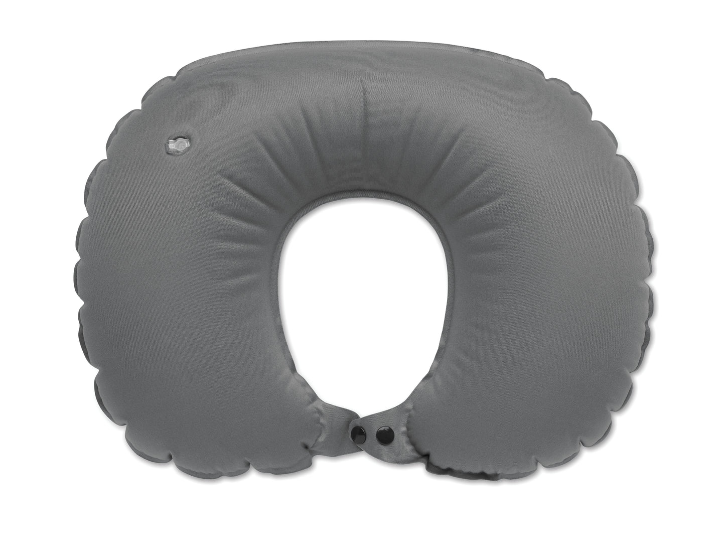 Schnell aufblasbares Reisekissen (50% PET und 50% TPU). Integrierte Pumpe und Luft-Ablass-Funktion.