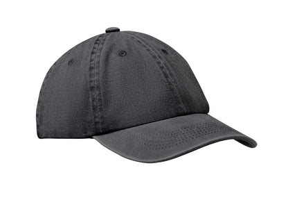 Baseball Kappe. 6 Panele. Verstellbarer Klettverschluss. Vintage-Style. 6 farblich abgestimmte umstickte Belüftungslöcher.
