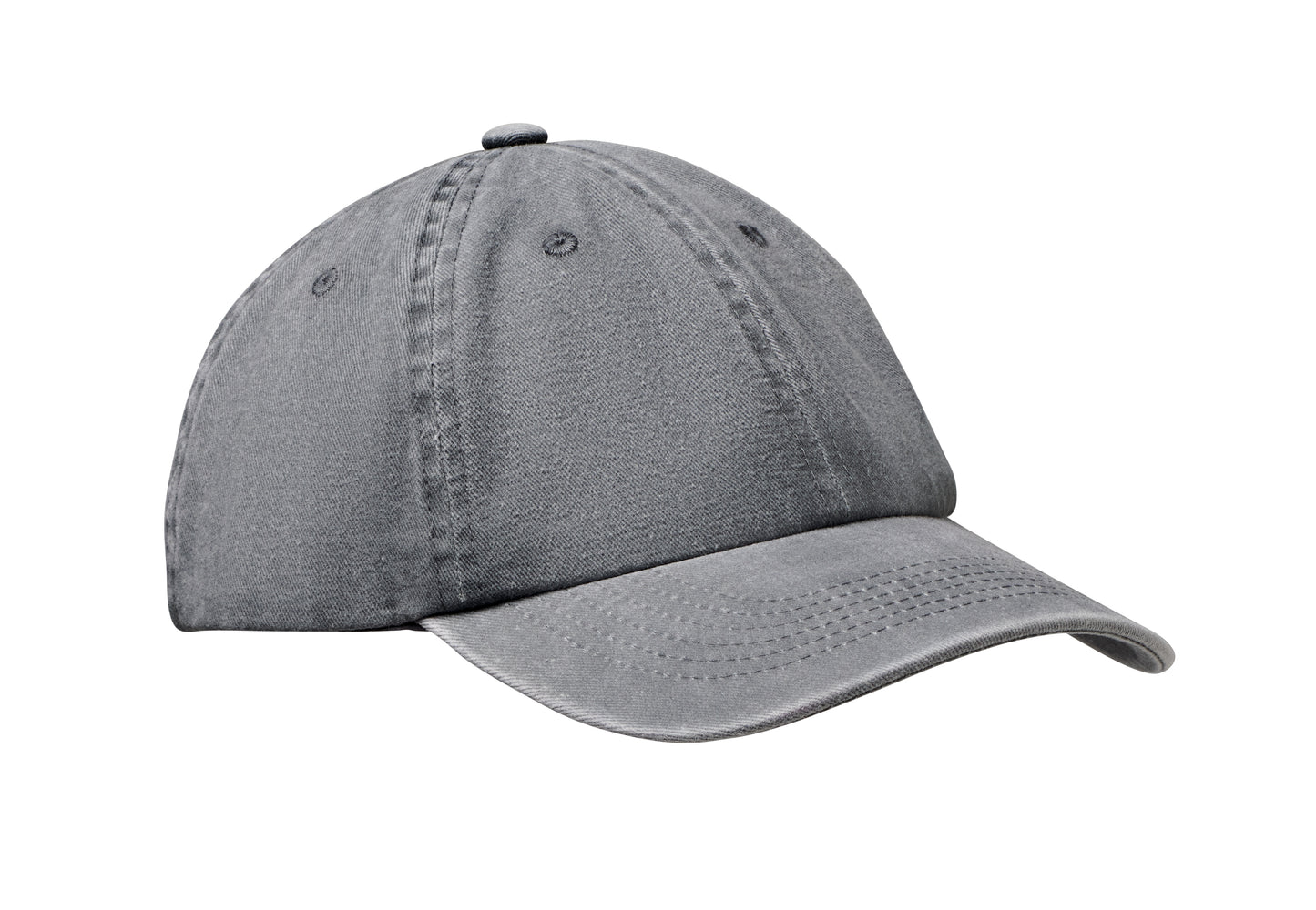 Baseball Kappe. 6 Panele. Verstellbarer Klettverschluss. Vintage-Style. 6 farblich abgestimmte umstickte Belüftungslöcher.