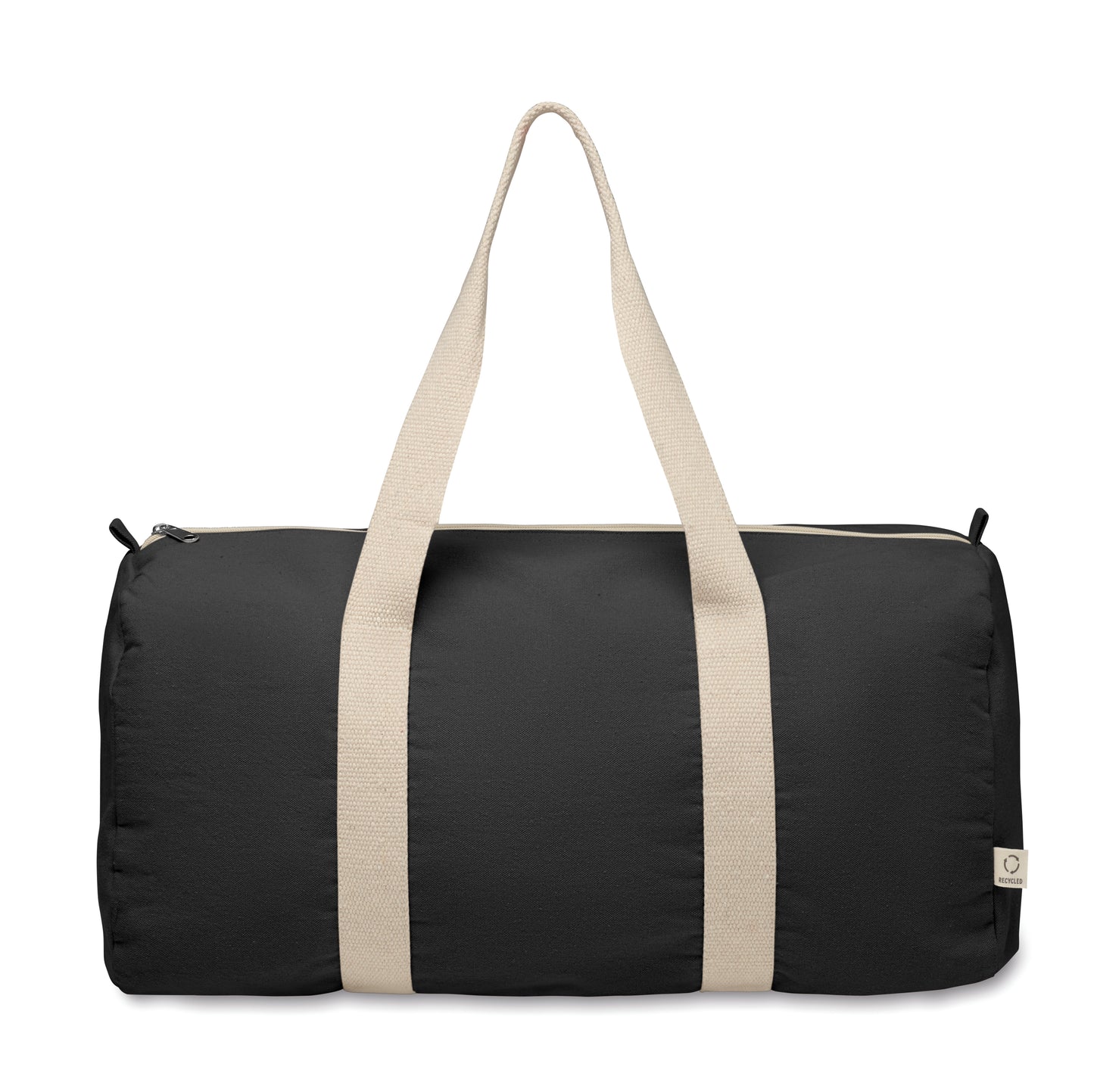 Sport- oder Reisetasche aus 320 g/m² (recycelte Baumwolle 80% und recycelter Polyester