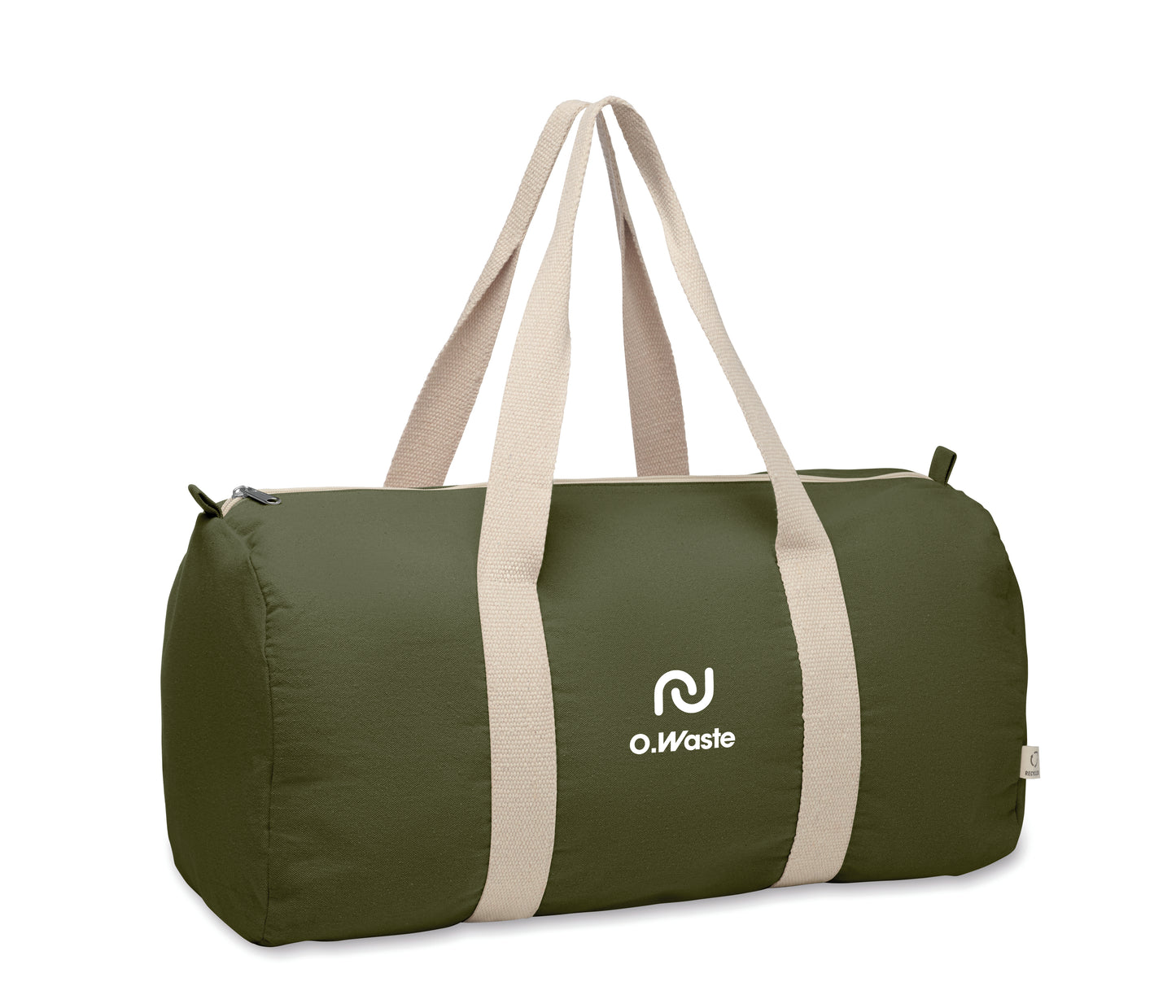 Sport- oder Reisetasche aus 320 g/m² (recycelte Baumwolle 80% und recycelter Polyester