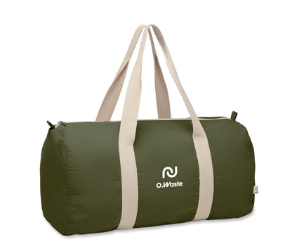Sport- oder Reisetasche aus 320 g/m² (recycelte Baumwolle 80% und recycelter Polyester