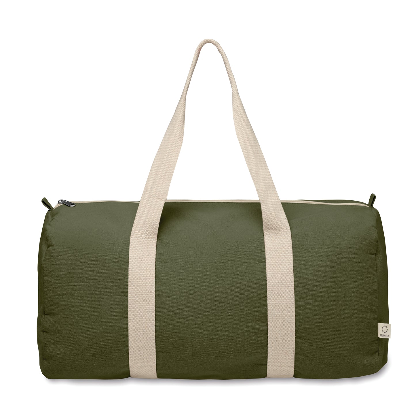 Sport- oder Reisetasche aus 320 g/m² (recycelte Baumwolle 80% und recycelter Polyester