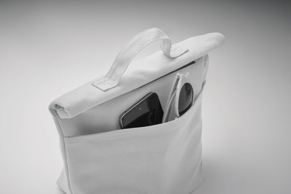 Kühltasche aus aus recyceltem Polycotton (70% recycelte Baumwolle 30% recycelter Polyester) mit