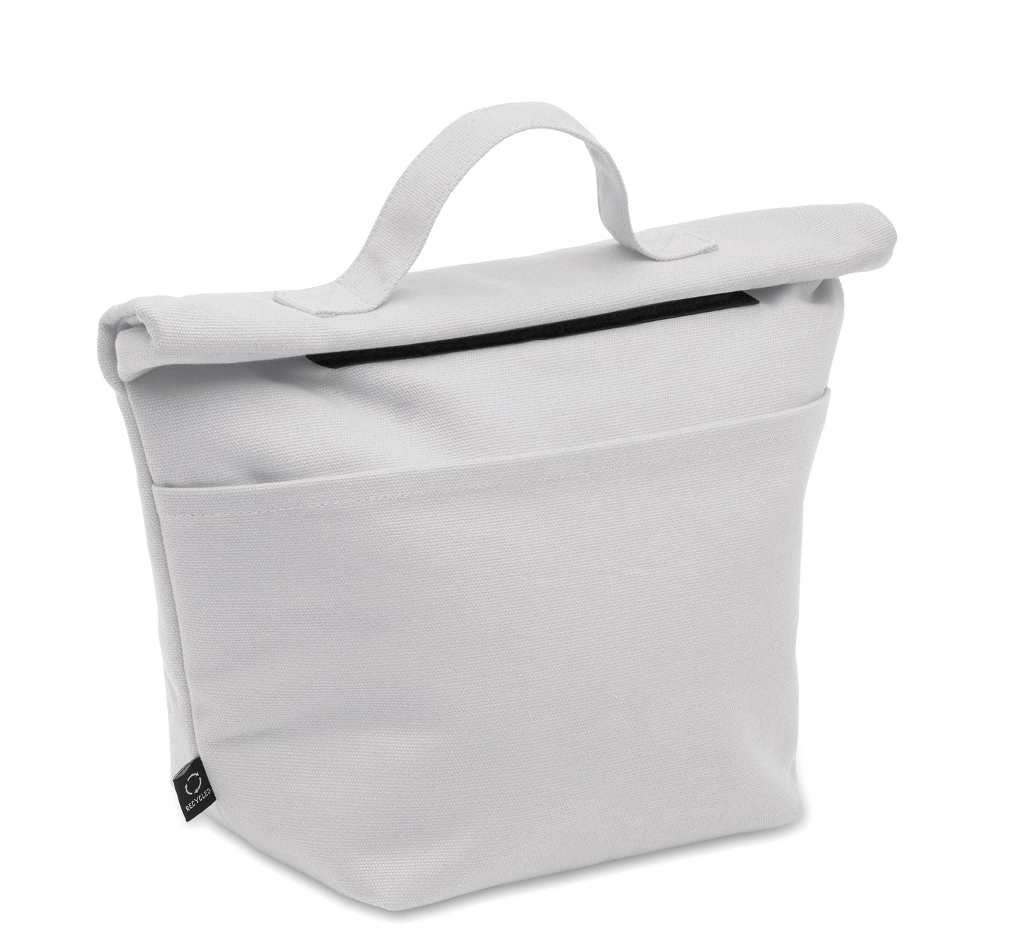 Kühltasche aus aus recyceltem Polycotton (70% recycelte Baumwolle 30% recycelter Polyester) mit