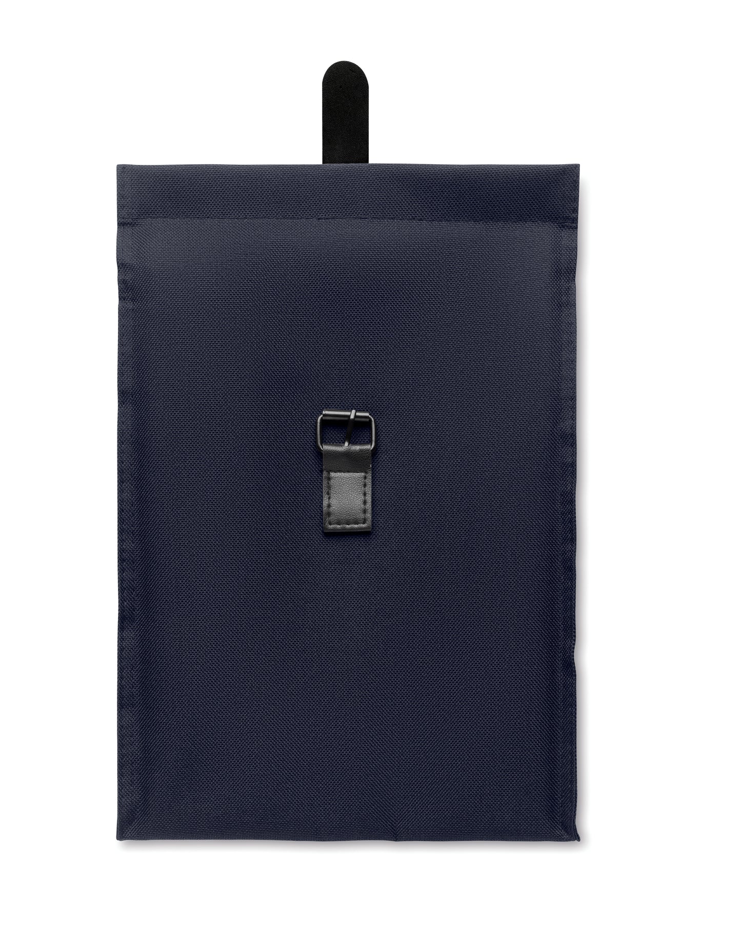 Lunch-Kühltasche aus 600D RPET-Polyester mit Rolltop. Tragegriff und Verschluss aus PU. Isolierung: