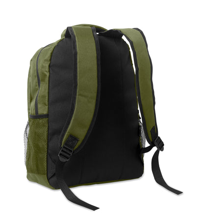 15'' Laptop-Rucksack aus 600D RPET-Polyester mit gepolstertem Laptopfach. Beidseitige Netztaschen und Reißverschlusstasche