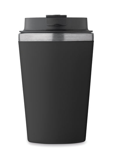 Doppelwandiger Trinkbecher. Äußere Schicht aus PP Innenwand aus recyceltem Edelstahl (90 %