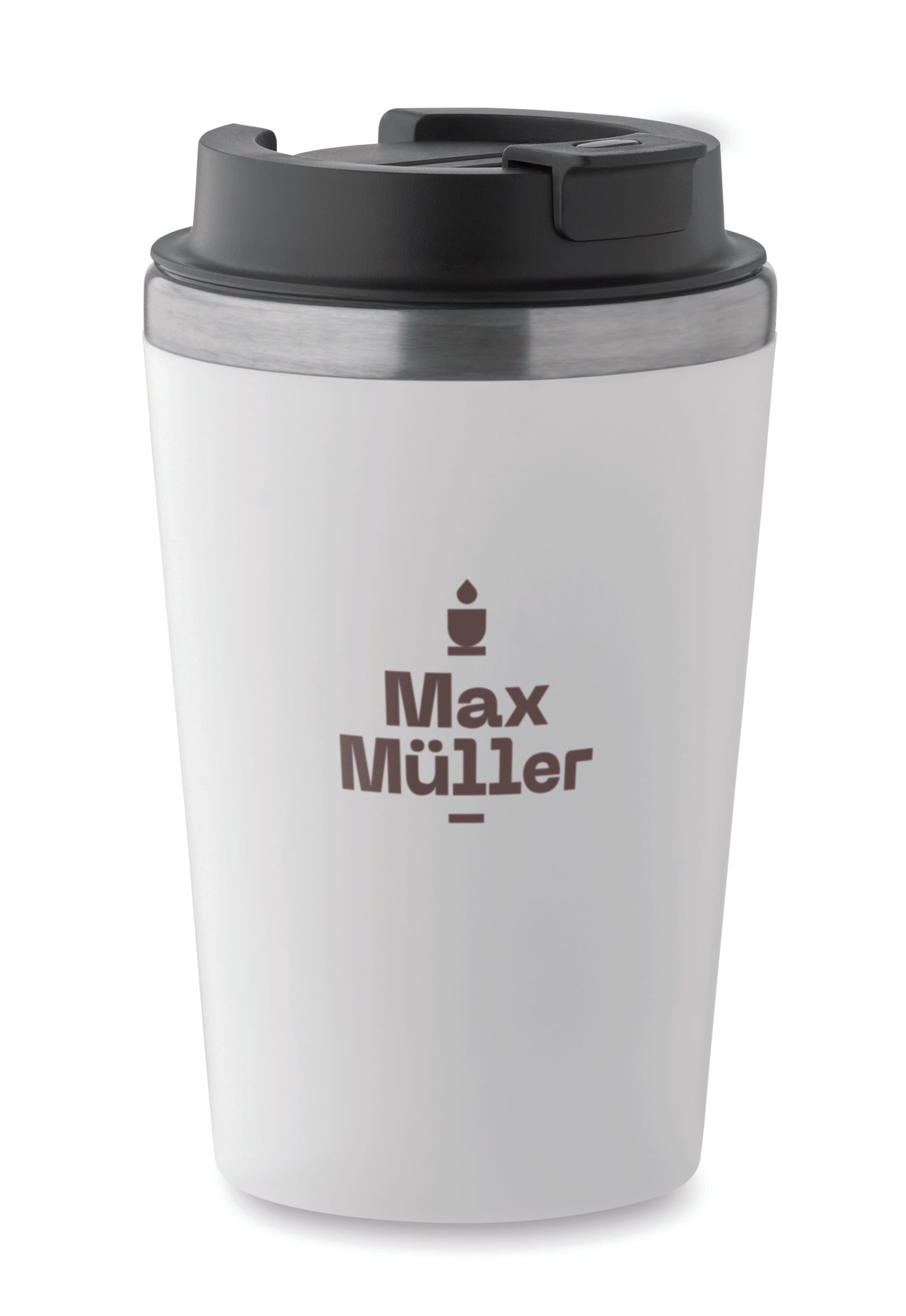 Doppelwandiger Trinkbecher. Äußere Schicht aus PP Innenwand aus recyceltem Edelstahl (90 %