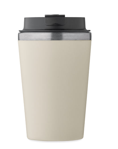 Doppelwandiger Trinkbecher. Äußere Schicht aus PP Innenwand aus recyceltem Edelstahl (90 %