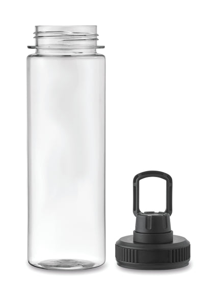 Trinkflasche aus RPET mit Verschluss aus PP. Füllmenge: 750 ml.