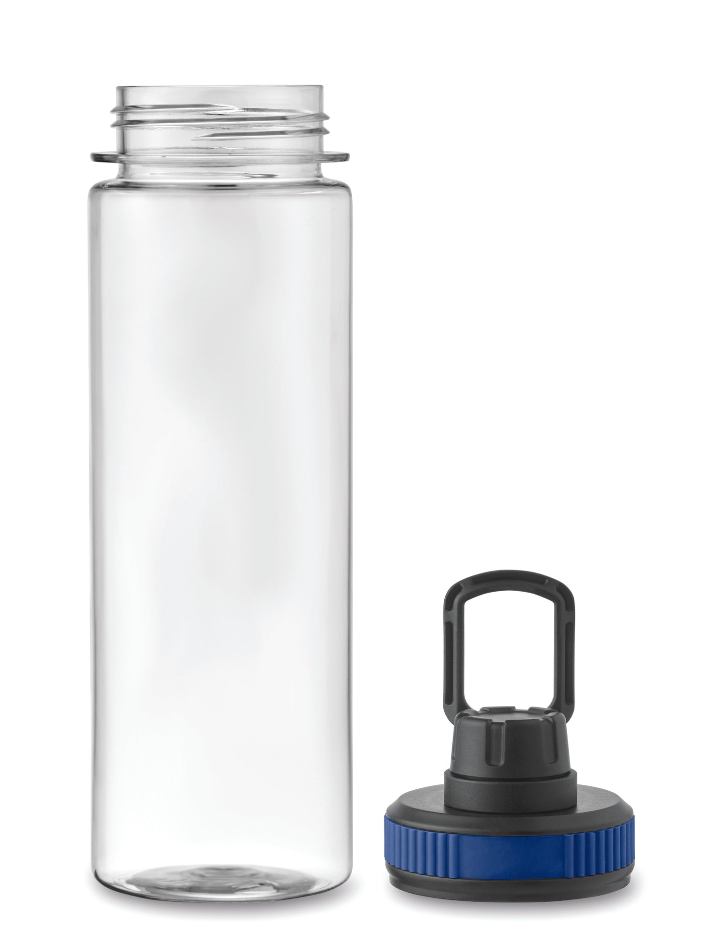 Trinkflasche aus RPET mit Verschluss aus PP. Füllmenge: 750 ml.