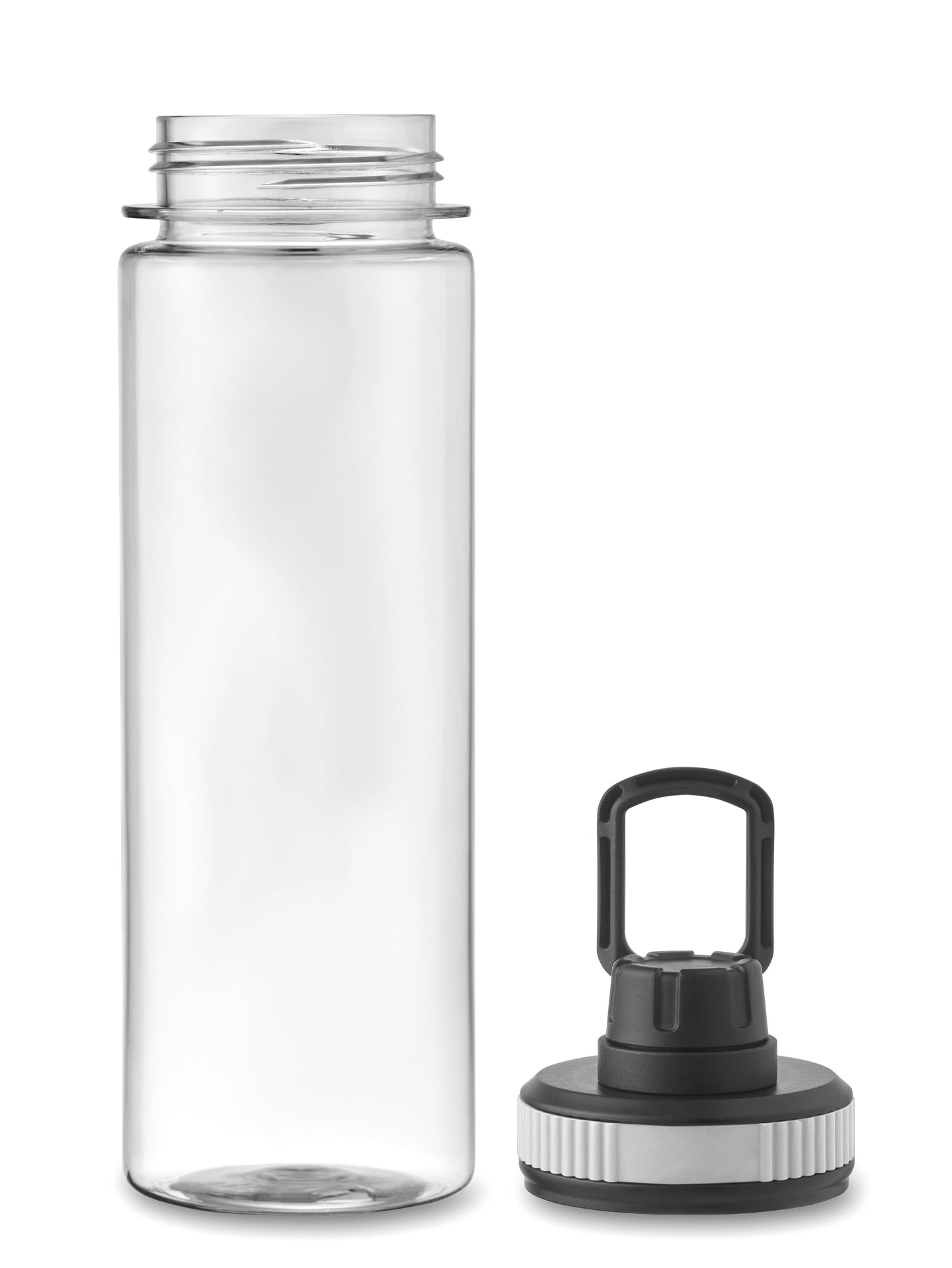 Trinkflasche aus RPET mit Verschluss aus PP. Füllmenge: 750 ml.