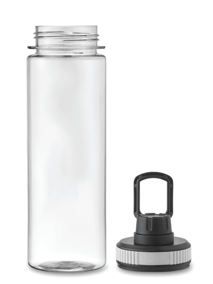 Trinkflasche aus RPET mit Verschluss aus PP. Füllmenge: 750 ml.