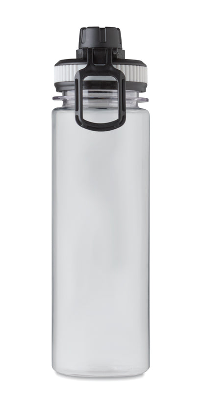 Trinkflasche aus RPET mit Verschluss aus PP. Füllmenge: 750 ml.