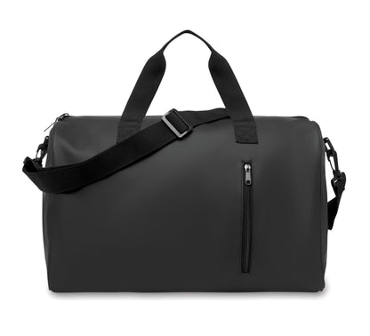 Sport- oder Reisetasche aus weichem PU mit schaumstoffverstärktem Boden. Hauptfach und Fronttasche
