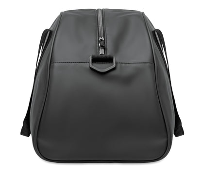 Sport- oder Reisetasche aus weichem PU mit schaumstoffverstärktem Boden. Hauptfach Fronttasche und