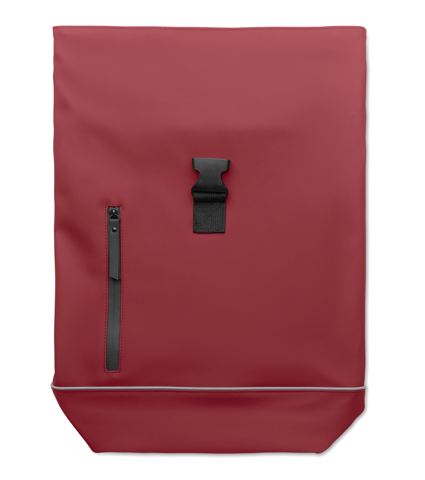 15'' Rolltop-Laptop-Rucksack aus weichem PU. Gepolsterter Rücken und verstärkter Boden mit reflektierenden