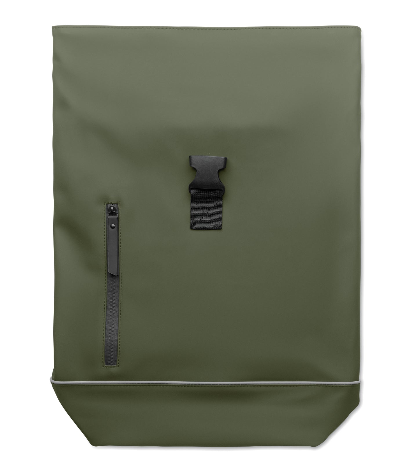 15'' Rolltop-Laptop-Rucksack aus weichem PU. Gepolsterter Rücken und verstärkter Boden mit reflektierenden