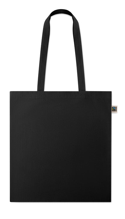 Einkaufstasche aus Fairtrade-Baumwolle mit langen Tragegriffen. 180 g/m².