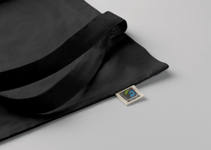 Einkaufstasche aus Fairtrade-Baumwolle mit langen Tragegriffen. 180 g/m².