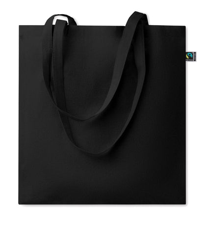 Einkaufstasche aus Fairtrade-Baumwolle mit langen Tragegriffen. 180 g/m².