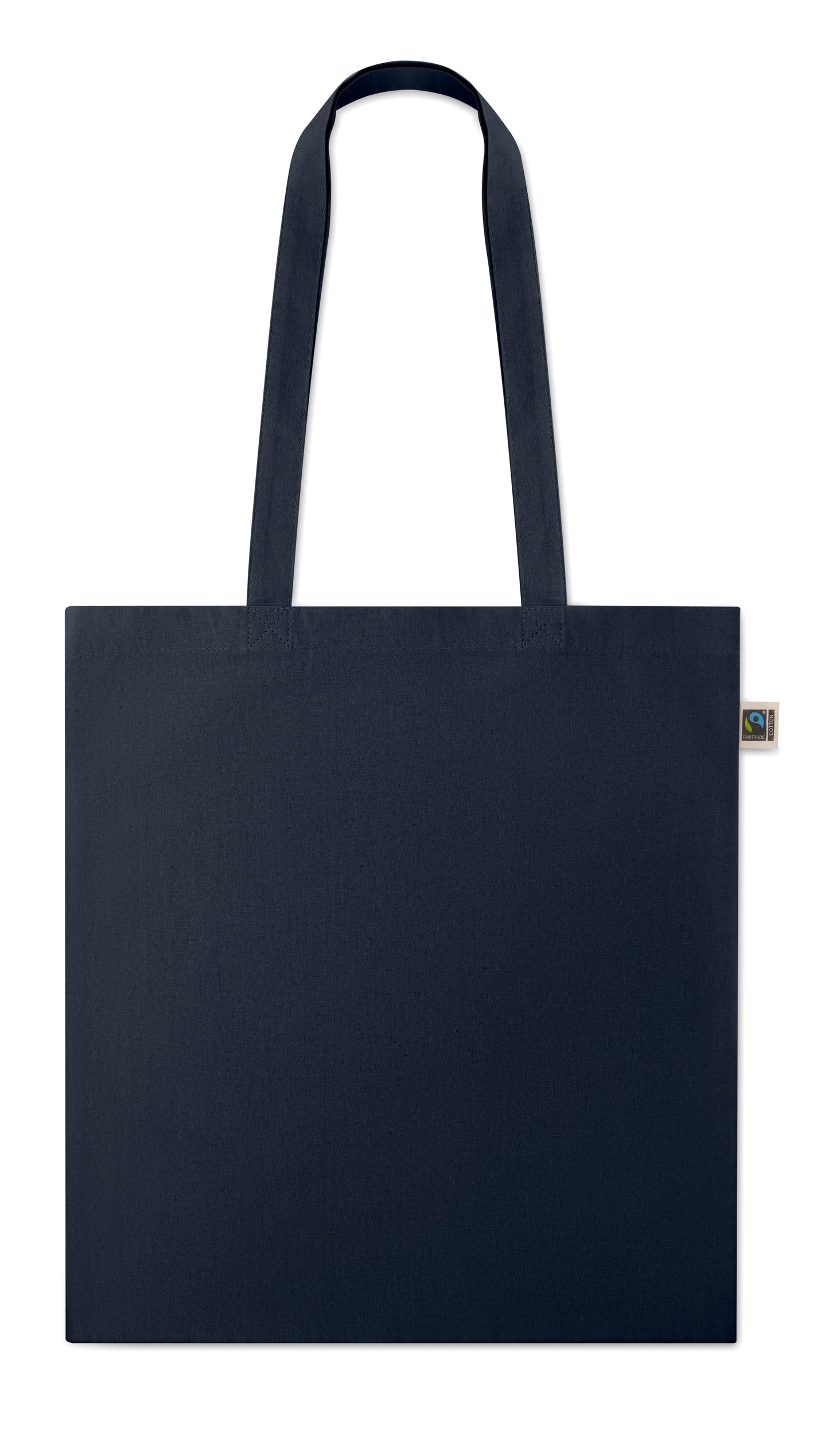 Einkaufstasche aus Fairtrade-Baumwolle mit langen Tragegriffen. 180 g/m².